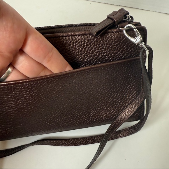 Unavailable-Vintage‎ Y2K Brighton Heart Crossbody Organizer Wallet Purse Brown - Picture 10 of 16